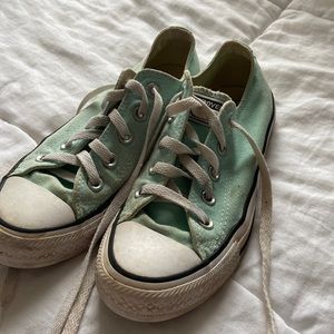 teal kids converse